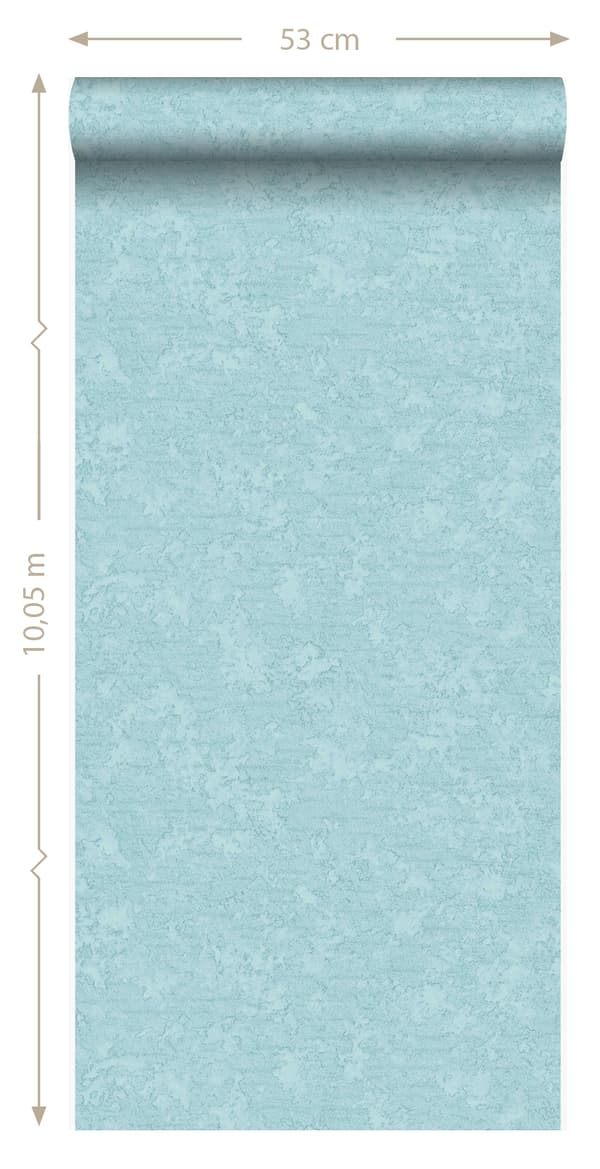 Origin Wallcoverings tapet ensfarvet isblåt 53 cm x 10,05 m