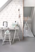 Miniatyrbild 4 av 8: ESTAhome tapet stora prickar ljusrosa 0,53 x 10,05 m