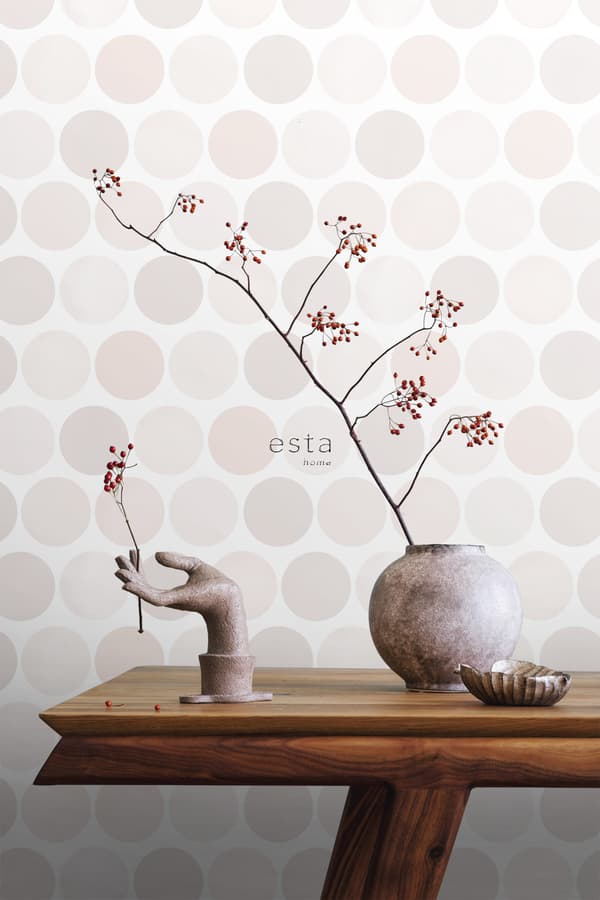 ESTAhome tapet stora prickar ljusrosa 0,53 x 10,05 m