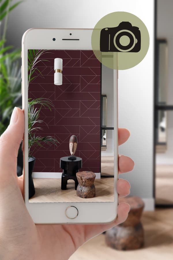 Origin Wallcoverings tapet grafiske linjer rødt 0,53 x 10,05 m