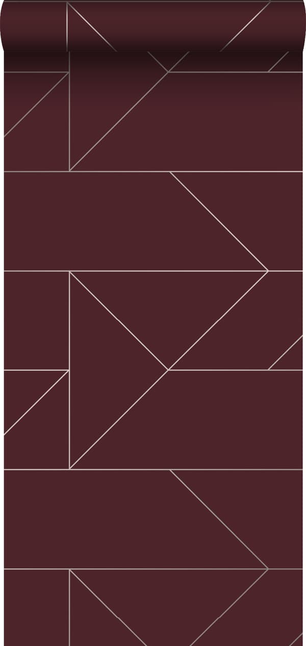 Origin Wallcoverings tapet grafiske linjer rødt 0,53 x 10,05 m