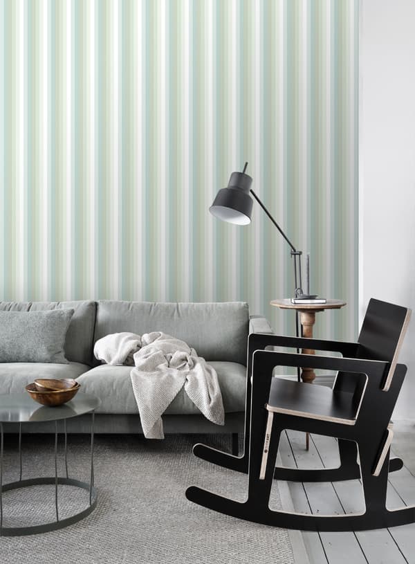 ESTAhome tapet regnbuestriber mintgrønt 53 cm x 10,05 m