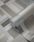 Miniatyrbild 7 av 8: Origin Wallcoverings tapet träskräp plankor motiv ljusgrått och mullvadsgrått 53 cm x 10,05 m