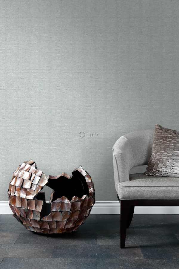 Origin Wallcoverings tapet linnedstruktur lyst muldvarpegråt 53 cm x 10,05 m