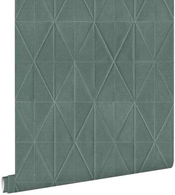ESTAhome tapet origamimotiv bensinblått 0,53 x 10,05 m