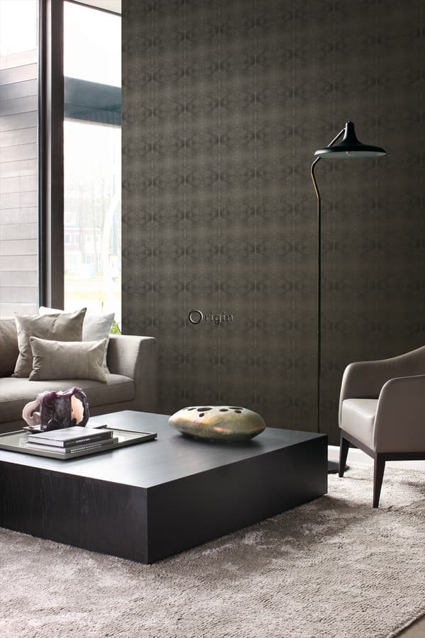 Origin Wallcoverings tapet djurmönster svart och glänsande brons 53 cm x 10,05 m