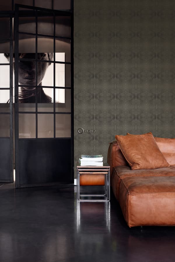 Origin Wallcoverings tapet djurmönster svart och glänsande brons 53 cm x 10,05 m