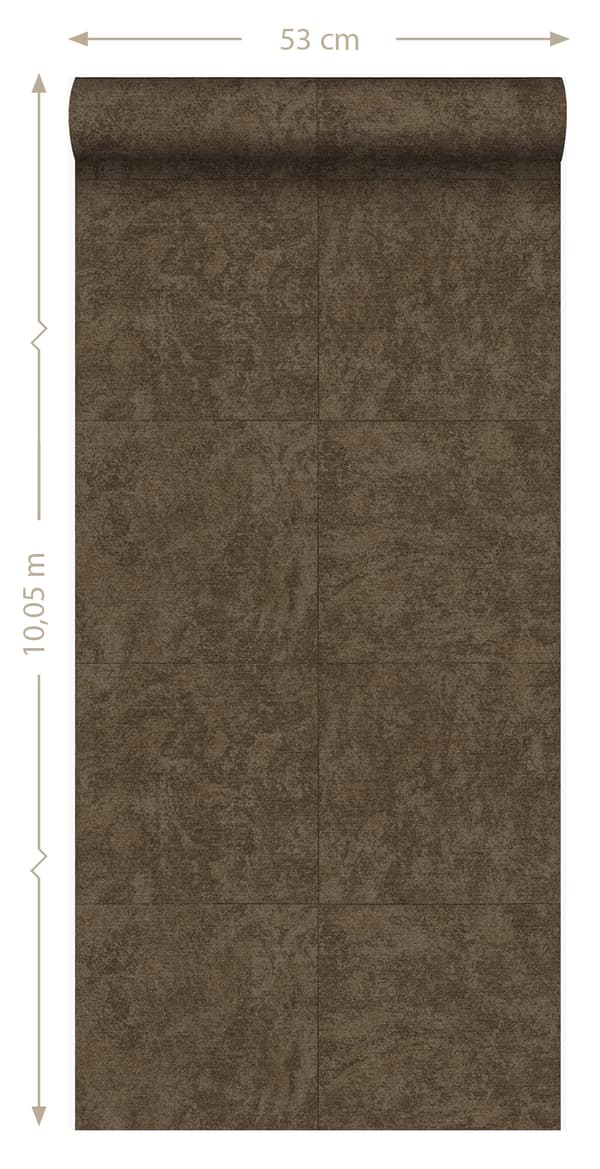 Origin Wallcoverings tapet sten mörkbrunt 53 cm x 10,05 m