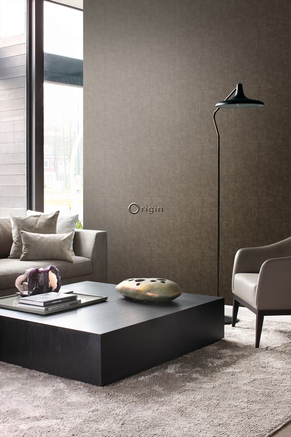Origin Wallcoverings tapet sten mörkbrunt 53 cm x 10,05 m