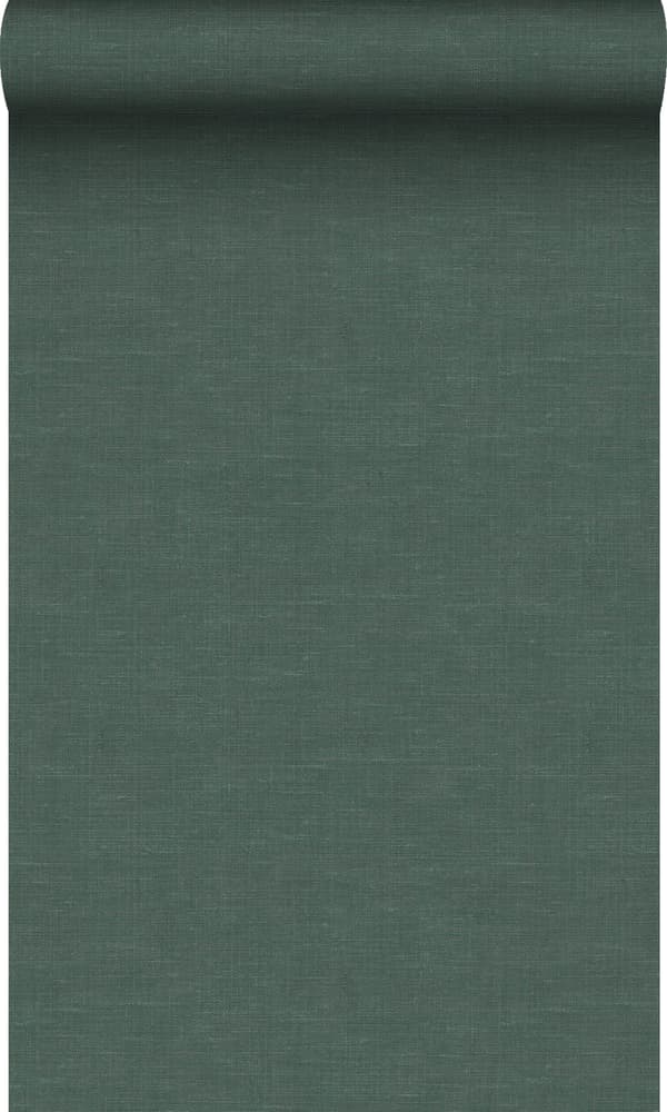 Origin Wallcoverings tapet linnestruktur mossgrönt 0,53 x 10,05 m