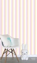 Miniatyrbillede 7 af 8: ESTAhome tapet regnbuestriber lyserosa og beige 53 cm x 10,05 m