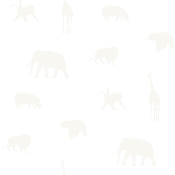 Origin Wallcoverings tapet djur matt vitt och glänsande silver 0,53 x 10,05 m