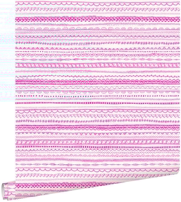 ESTAhome tapet spetsband karamellrosa 0,53 x 10,05 m