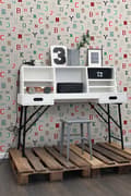 Miniatyrbild 3 av 7: ESTAhome tapet siffror & bokstäver beige 53 cm x 10,05 m