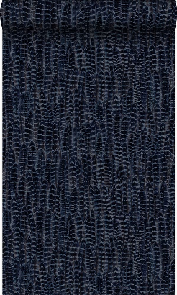 Origin Wallcoverings tapet fjädrar bläckblått 53 cm x 10,05 m
