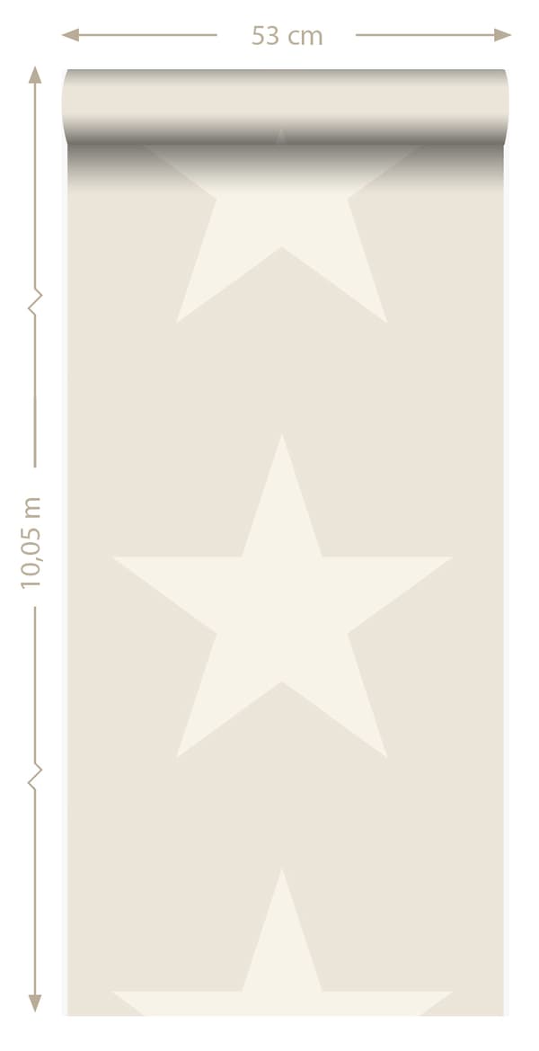 Origin Wallcoverings tapet stjärnor beige 53 cm x 10,05 m