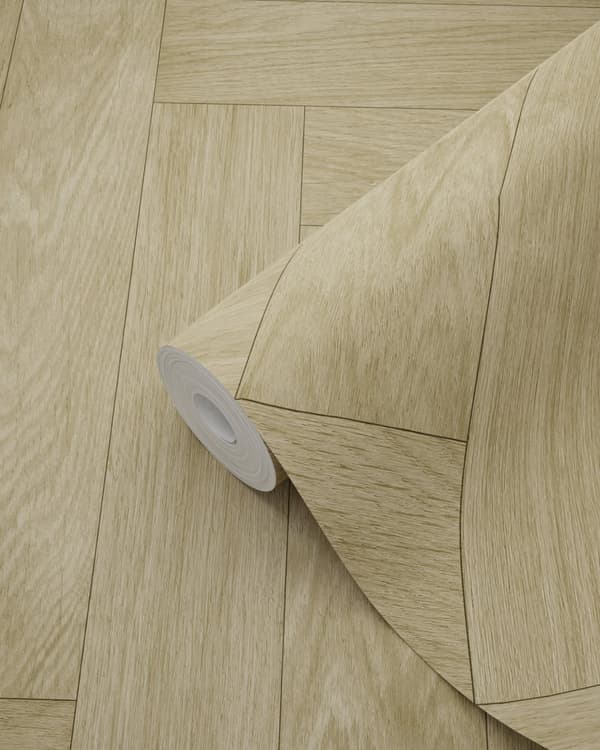 ESTAhome tapet trämotiv mörkbeige 0,53 x 10,05 m