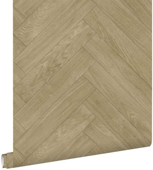 ESTAhome tapet trämotiv mörkbeige 0,53 x 10,05 m