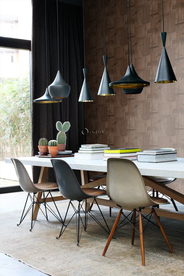 Origin Wallcoverings tapet industriell korrugerad plåt 3D rostbrunt 53 cm x 10,05 m