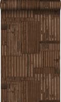 Miniatyrbild 1 av 7: Origin Wallcoverings tapet industriell korrugerad plåt 3D rostbrunt 53 cm x 10,05 m