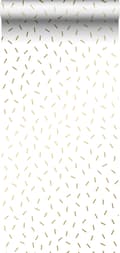Miniatyrbild 1 av 9: ESTAhome tapet grafiskt motiv vitt och guld - 139127 - 0,53 x 10,05 m