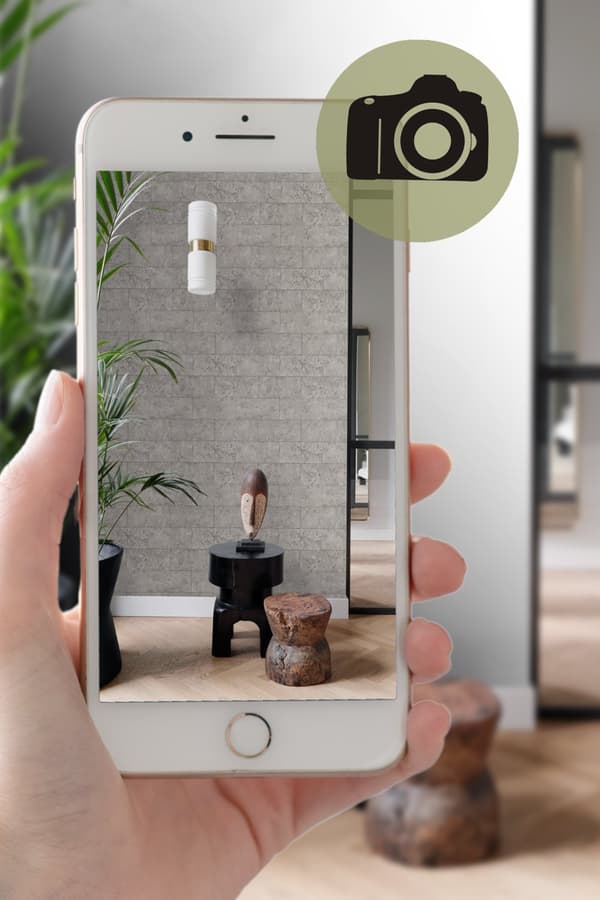 Origin Wallcoverings tapet kalksten i halvstensmur ljusgrått 53 cm x 10,05 m