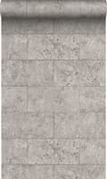 Miniatyrbild 1 av 8: Origin Wallcoverings tapet kalksten i halvstensmur ljusgrått 53 cm x 10,05 m