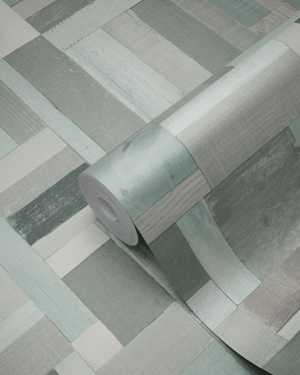 Origin Wallcoverings tapet träskräp plankor motiv grågrönt 53 cm x 10,05 m
