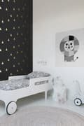 Miniatyrbillede 3 af 5: ESTAhome tapet grafiske trekanter sort og guld 0,53 x 10,05 m