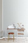 Miniatyrbild 6 av 8: Origin Wallcoverings tapet löv vitt och gråaktigt mintgrönt 53 cm x 10,05 m