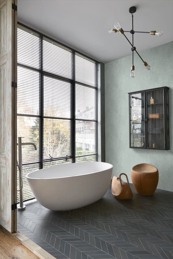Origin Wallcoverings tapet löv ljusblått 0,53 x 10,05 m