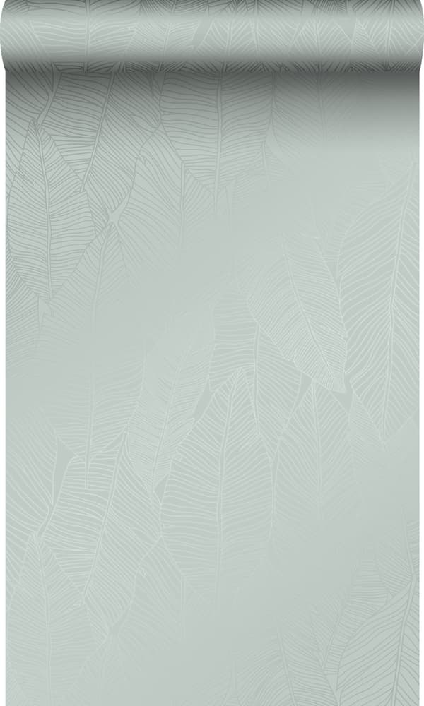 Origin Wallcoverings tapet löv ljusblått 0,53 x 10,05 m