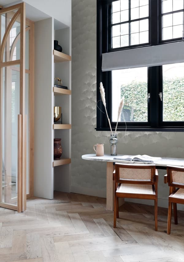 Origin Wallcoverings tapet ginkgoblade varmgråt 0,53 x 10,05 m