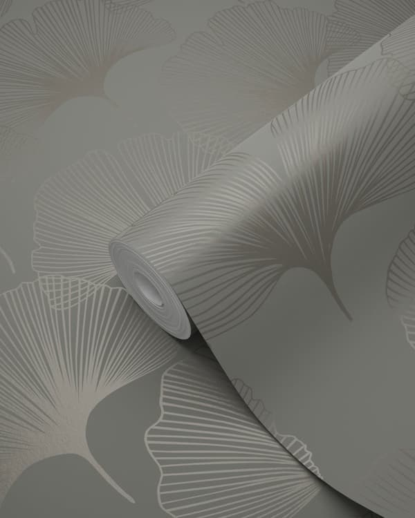 Origin Wallcoverings tapet ginkgoblade varmgråt 0,53 x 10,05 m