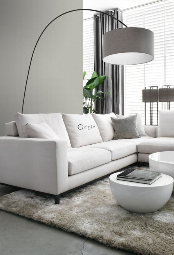 Origin Wallcoverings tapet fiskbensväv grått 0,53 x 10,05 m