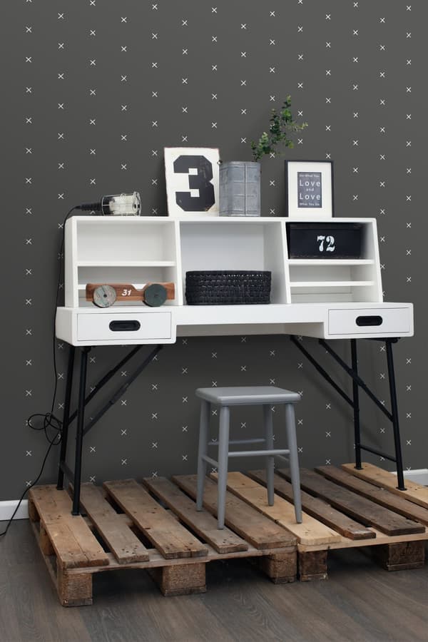 ESTAhome tapet grafiskt motiv gråaktigt svart 0,53 x 10,05 m