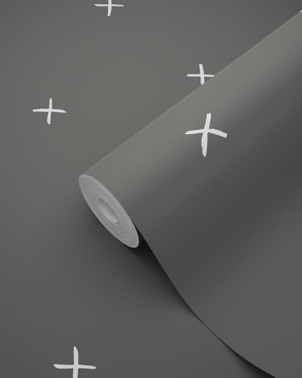 ESTAhome tapet grafiskt motiv gråaktigt svart 0,53 x 10,05 m