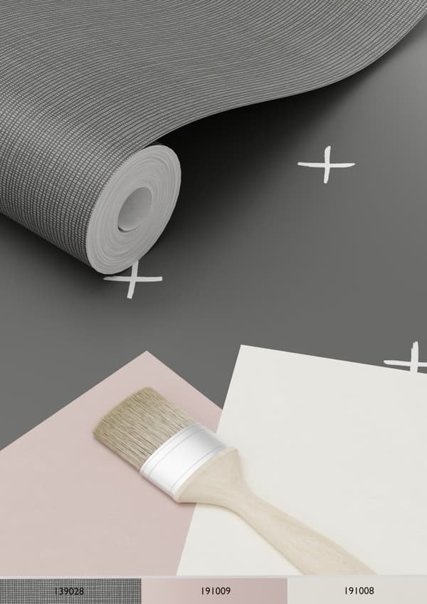 ESTAhome tapet grafiskt motiv gråaktigt svart 0,53 x 10,05 m