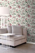 Miniatyrbillede 3 af 8: Origin Wallcoverings tapet blomster cremehvid, lyserødt og grønt 53 cm x 10,05 m