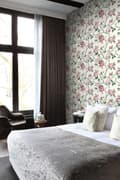 Miniatyrbillede 2 af 8: Origin Wallcoverings tapet blomster cremehvid, lyserødt og grønt 53 cm x 10,05 m