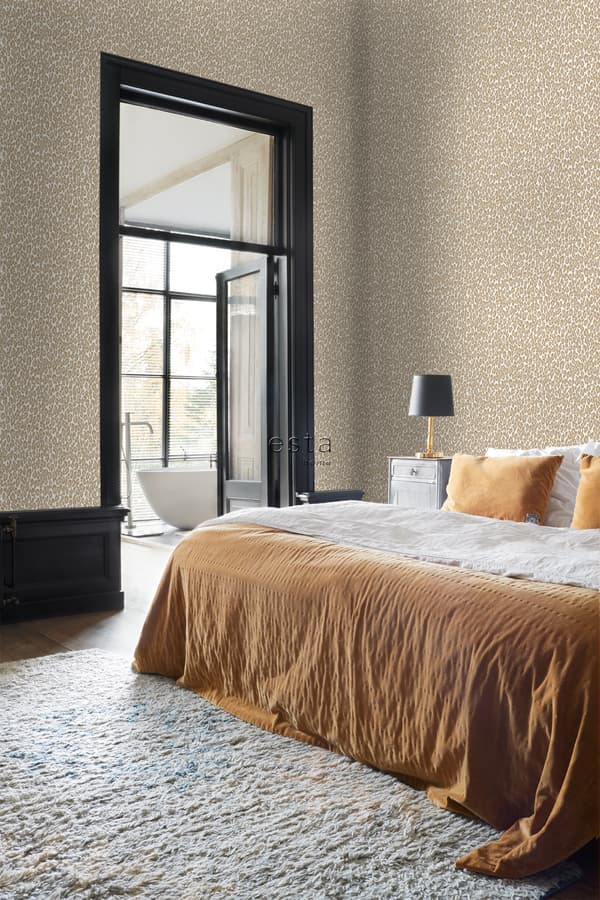 ESTAhome tapet leopardskind hjortefarvet 0,53 x 10,05 m