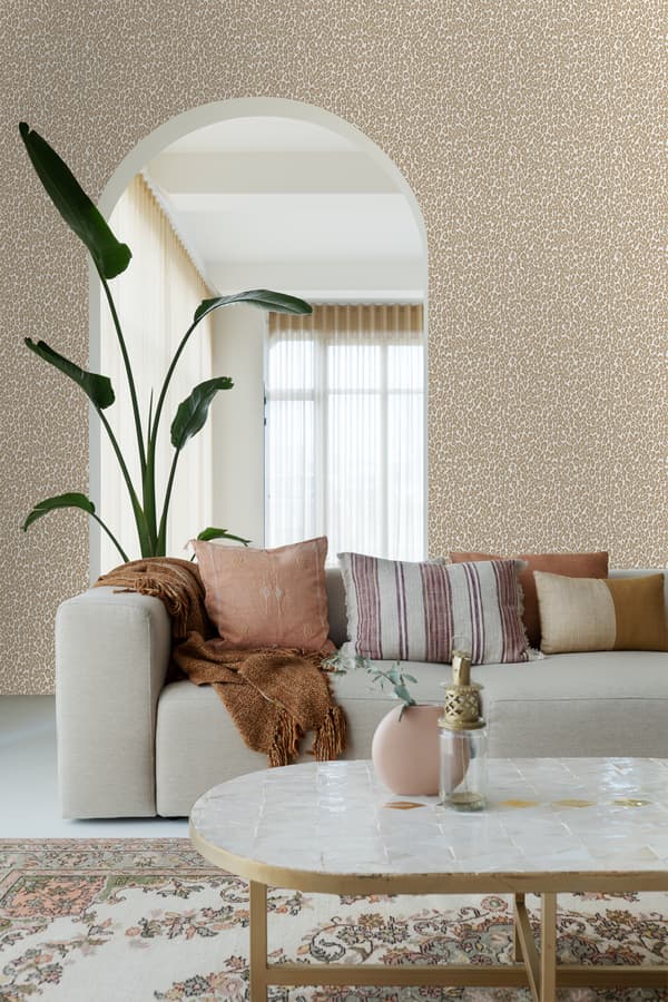 ESTAhome tapet leopardskind hjortefarvet 0,53 x 10,05 m