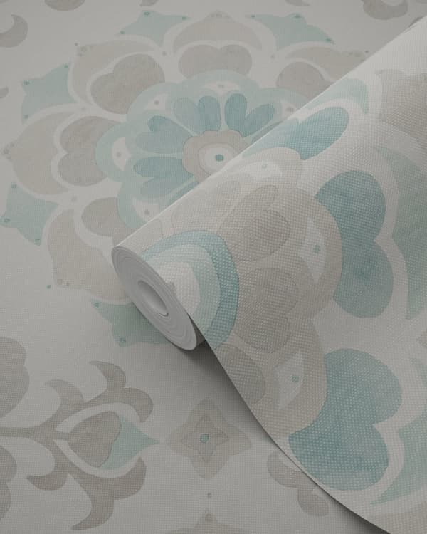 Origin Wallcoverings tapet suzani-blomster celadon grønt 53 cm x 10,05 m