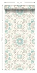 Miniatyrbillede 8 af 8: Origin Wallcoverings tapet suzani-blomster celadon grønt 53 cm x 10,05 m