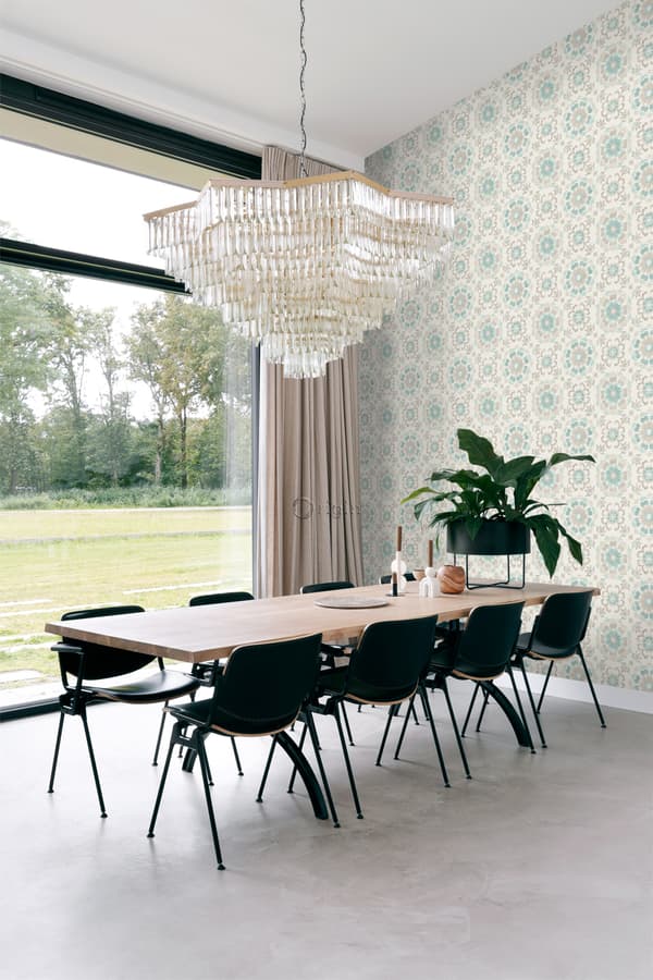 Origin Wallcoverings tapet suzani-blomster celadon grønt 53 cm x 10,05 m