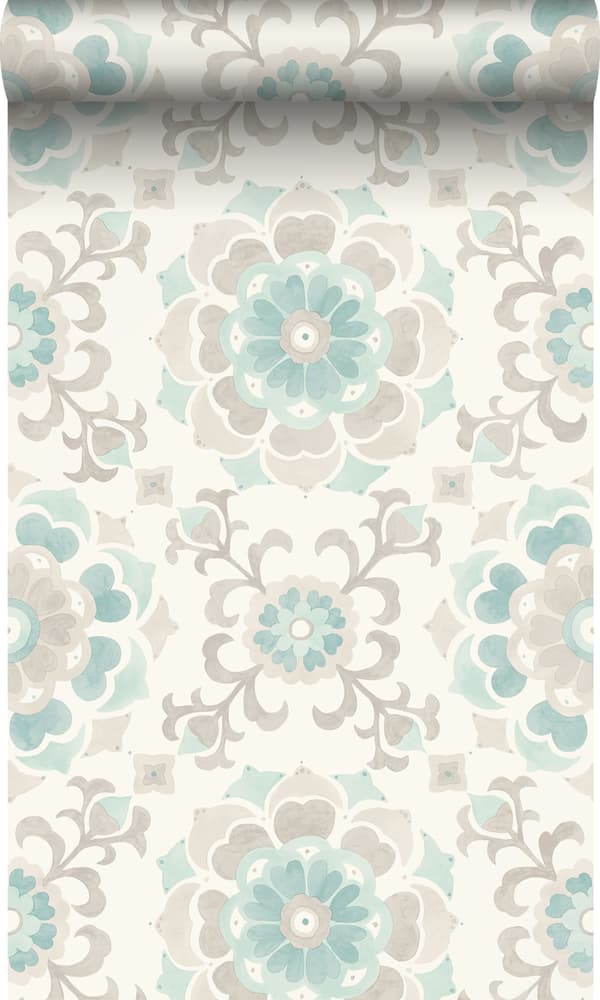 Origin Wallcoverings tapet suzani-blomster celadon grønt 53 cm x 10,05 m