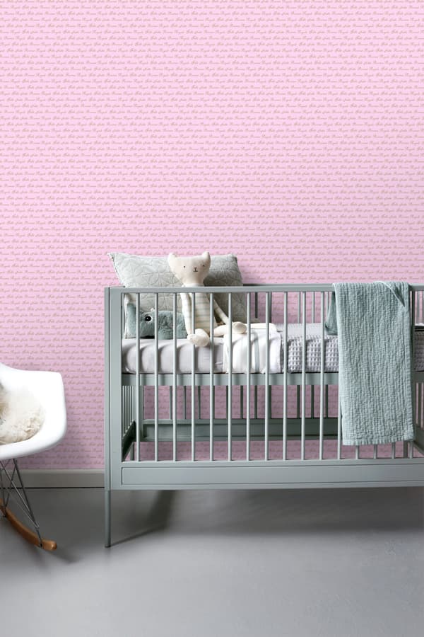 ESTAhome tapet prinsesseord babyrosa 53 cm x 10,05 m