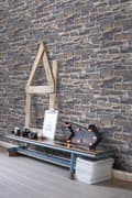 Miniatyrbillede 5 af 8: ESTAhome tapet murstenmur blåt og brunt 53 cm x 10,05 m
