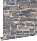Miniatyrbillede 1 af 8: ESTAhome tapet murstenmur blåt og brunt 53 cm x 10,05 m