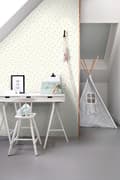 Miniatyrbild 3 av 4: ESTAhome tapet blommor limegrönt och orange 53 cm x 10,05 m